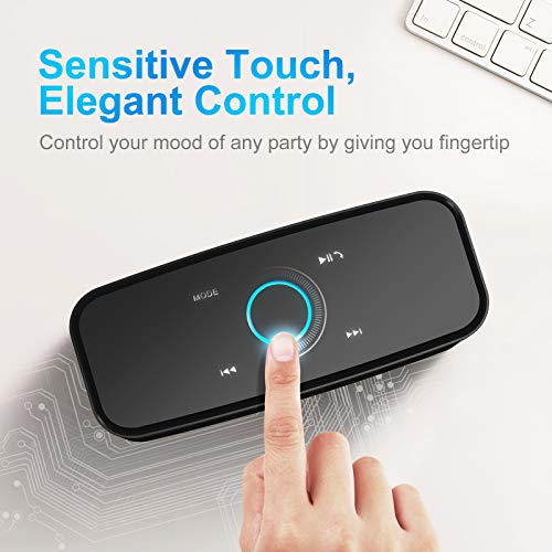 DOSS SoundBox - Altavoz Bluetooth con Tacto Sensible, Potente Subgrave 12W,Doble Controlador Integrado,12 Horas de Reproducción Continua y Manos Libres (Negro) DOSS SoundBox - Altavoz Bluetooth con Tacto Sensible, Potente Subgrave 12W,Doble Controlador Integrado,12 Horas de Reproducción Continua y Manos Libres (Negro)