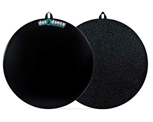 Dot2dance - Alfombrilla de baile portátil en 4 tamaños, entre ellos Turn Board y Tap Board, ideal para practicar con seguridad, 32, Negro