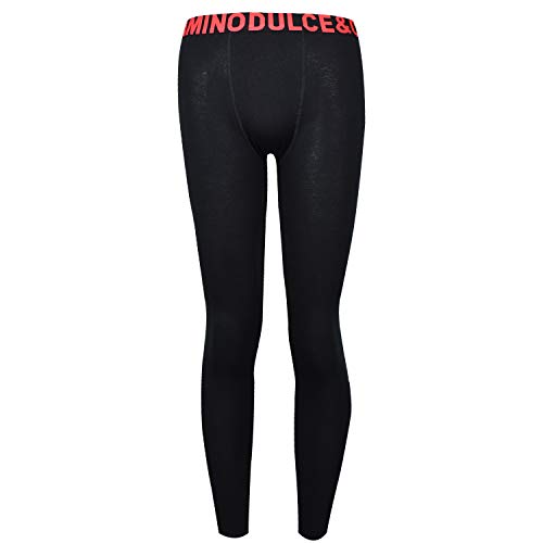 DOUBLE M, Pantalón Térmico Hombre, Mallas Térmicas Algodón, Ropa Interior Transpirable, Medias Entrenamiento, Cintura Ajustada.