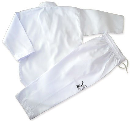 DOUBLE Y - Kimono de taekwondo Dobok neutro blanco blanco Talla:120