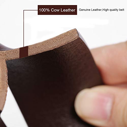 DOVAVA Cinturón de Cuero para Hombre, Longitud Ajustable en Marrón, Cinturones para Jeans, Casual o Formal (Marrón 2001, 115 cm (30"-39")) DOVAVA Cinturón de Cuero para Hombre, Longitud Ajustable en Marrón, Cinturones para Jeans, Casual o Formal (Marrón 2001, 115 cm (30"-39"))