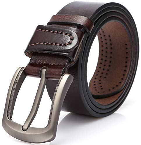 DOVAVA Cinturón de Cuero para Hombre, Longitud Ajustable en Marrón, Cinturones para Jeans, Casual o Formal (Marrón 2001, 115 cm (30"-39")) DOVAVA Cinturón de Cuero para Hombre, Longitud Ajustable en Marrón, Cinturones para Jeans, Casual o Formal (Marrón 2001, 115 cm (30"-39"))