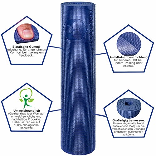 #DoYourYoga PVC Esterilla de Yoga Espuma de Memoria KIRANA Medidas: 183 x 61 x 0,4 cm/Muy resbaladizo Hecho de Eco PVC/el Punto de Partida Ideal para el Yoga, aeróbic, Fitness y Pilates. #DoYourYoga PVC Esterilla de Yoga Espuma de Memoria KIRANA Medidas: 183 x 61 x 0,4 cm/Muy resbaladizo Hecho de Eco PVC/el Punto de Partida Ideal para el Yoga, aeróbic, Fitness y Pilates.