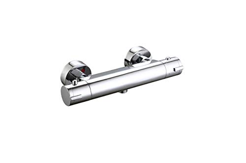 DP Grifería RY-V004 Grifo de ducha termostático modelo Badajoz/RY-V004, Plata DP Grifería RY-V004 Grifo de ducha termostático modelo Badajoz/RY-V004, Plata