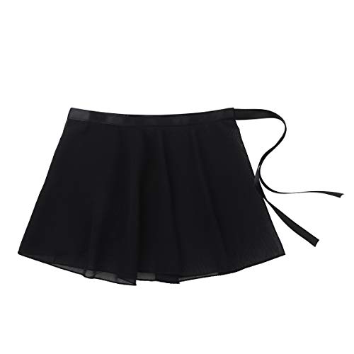 dPois Falda Cruzada para Ballet Niña Falda de Abrigo de Danza Baile Falda de Gasa con Lazo de Cintura Skate Wrap para Maillot Leotardo para Niñas Chicas Negro 12-16 años dPois Falda Cruzada para Ballet Niña Falda de Abrigo de Danza Baile Falda de Gasa con Lazo de Cintura Skate Wrap para Maillot Leotardo para Niñas Chicas Negro 12-16 años