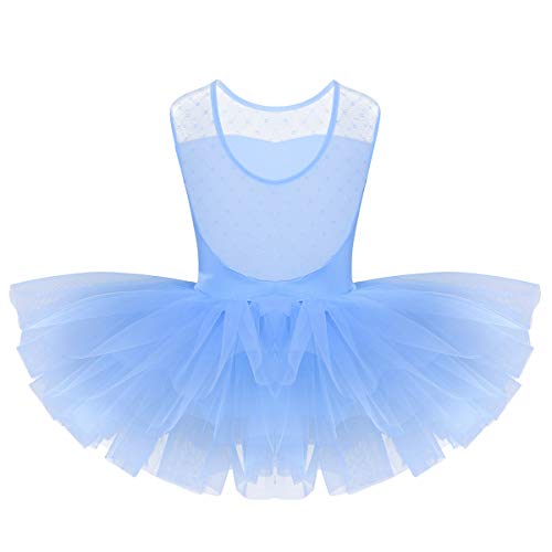 dPois Maillot de Ballet Niña Tutú Vestido con Braga Interior Traje de Baile Leotardo con Falda Malla Lunares Gimnasia Disfraz Bailarina Fiesta Carnaval 4 a 12 Años Azul A 8 años dPois Maillot de Ballet Niña Tutú Vestido con Braga Interior Traje de Baile Leotardo con Falda Malla Lunares Gimnasia Disfraz Bailarina Fiesta Carnaval 4 a 12 Años Azul A 8 años