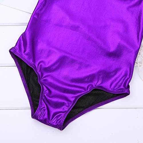 dPois Maillot Niña Gimnasia Body Mono Ropa de Danza Patinaje Artistico Leotardo Gimnasia Ritmica Clásico Brillant para Competicion (5-14 Años) Morado 9-10 años dPois Maillot Niña Gimnasia Body Mono Ropa de Danza Patinaje Artistico Leotardo Gimnasia Ritmica Clásico Brillant para Competicion (5-14 Años) Morado 9-10 años
