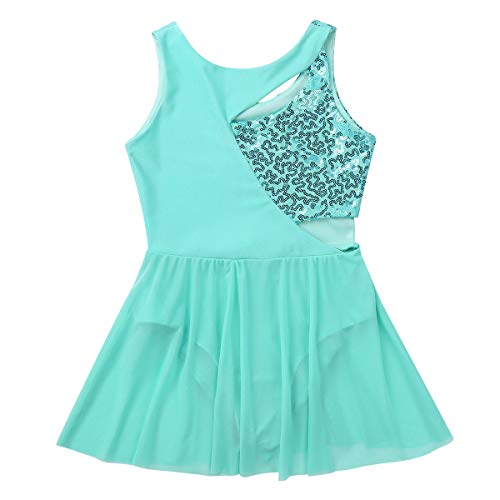 dPois Maillot Patinaje Artistico para Niña Vestido de Patinaje Lentejuelas sin Mangas Disfraz de Bailarina Maillot Ballet con Falda Tutu Princesa Skating Ballet Dress Verde 14 Años dPois Maillot Patinaje Artistico para Niña Vestido de Patinaje Lentejuelas sin Mangas Disfraz de Bailarina Maillot Ballet con Falda Tutu Princesa Skating Ballet Dress Verde 14 Años