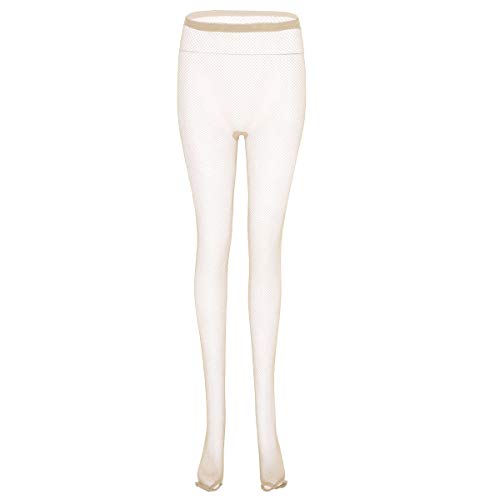 dPois Medias de Baile Danza Latina Profesional para Mujer Medias de Rejilla con Punta Abierta Medias de Baile Latino Salón Cintura Alta Natural One Size dPois Medias de Baile Danza Latina Profesional para Mujer Medias de Rejilla con Punta Abierta Medias de Baile Latino Salón Cintura Alta Natural One Size
