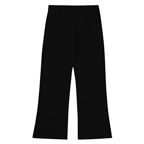 dPois Pantalones de Jazz Danza para Niño Pantalón de Jazz Pantalon Largo Deportivo Elástico Pantalón de Ejercicio Baile Moderno Pantalones Deportivos Trajes para Jazz Baile Negro 12 Años