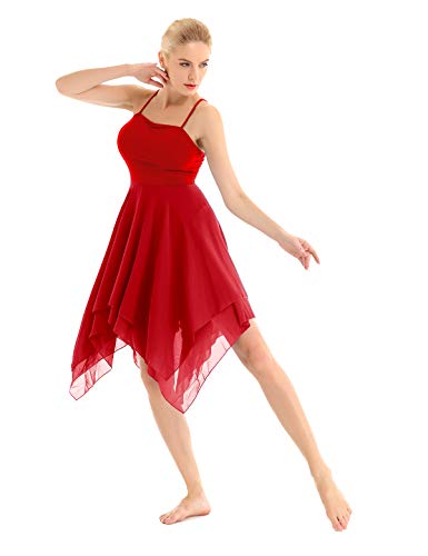 dPois Vestido de Ballet Danza Baile para Mujer Chica Maillot con Falda sin Mangas Vestido Asimétrico Cintura Alta Traje de Baile Moderno Fiesta Actuacion Cóctel Jazz Show Verano Rojo XL dPois Vestido de Ballet Danza Baile para Mujer Chica Maillot con Falda sin Mangas Vestido Asimétrico Cintura Alta Traje de Baile Moderno Fiesta Actuacion Cóctel Jazz Show Verano Rojo XL