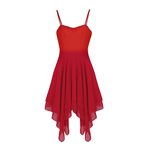 dPois Vestido de Ballet Danza Baile para Mujer Chica Maillot con Falda sin Mangas Vestido Asimétrico Cintura Alta Traje de Baile Moderno Fiesta Actuacion Cóctel Jazz Show Verano Rojo S dPois Vestido de Ballet Danza Baile para Mujer Chica Maillot con Falda sin Mangas Vestido Asimétrico Cintura Alta Traje de Baile Moderno Fiesta Actuacion Cóctel Jazz Show Verano Rojo S