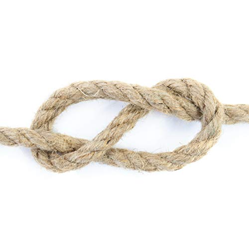 DQ-PP CUERDA DE YUTE | Longitud 5m | Grosor 30mm | Cuerda de Fibra 100% Natural Marrón | Cuerdas decorativa | Decoracion de bricolaje | Macramé | Accesorios de Jardin DQ-PP CUERDA DE YUTE | Longitud 5m | Grosor 30mm | Cuerda de Fibra 100% Natural Marrón | Cuerdas decorativa | Decoracion de bricolaje | Macramé | Accesorios de Jardin