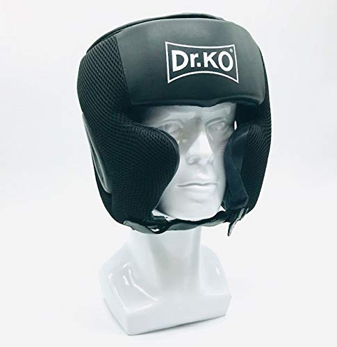 Dr. KO Casco Protector para Boxeo, Kickboxing y Muay Thai, con protección para pómulo (Negro, L) Dr. KO Casco Protector para Boxeo, Kickboxing y Muay Thai, con protección para pómulo (Negro, L)