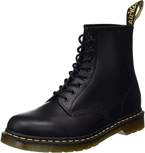 Dr. Martens 1460 - Botas Militares de Mujer, Negro (Black Smooth Leather), 42 EU