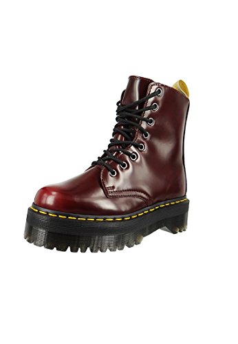 Dr. Martens 2976 Botina Vegano Rojo Cereza Cambridge Cepillo Rojo Burdeos 21802600, Dr. Martens Schuhe Damen:40