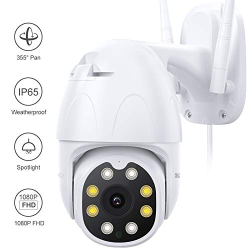 Dragon Touch OD10 Cámara IP de Vigilancia Exterior WiFi 1080P HD PTZ con Visión Nocturna, Audio Bidireccional, Detección de Movimiento, Resistente al Agua, Compatible con Alexa y Google Home Dragon Touch OD10 Cámara IP de Vigilancia Exterior WiFi 1080P HD PTZ con Visión Nocturna, Audio Bidireccional, Detección de Movimiento, Resistente al Agua, Compatible con Alexa y Google Home