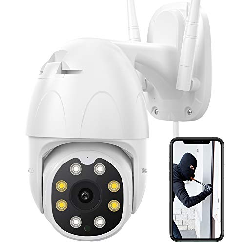 Dragon Touch OD10 Cámara IP de Vigilancia Exterior WiFi 1080P HD PTZ con Visión Nocturna, Audio Bidireccional, Detección de Movimiento, Resistente al Agua, Compatible con Alexa y Google Home Dragon Touch OD10 Cámara IP de Vigilancia Exterior WiFi 1080P HD PTZ con Visión Nocturna, Audio Bidireccional, Detección de Movimiento, Resistente al Agua, Compatible con Alexa y Google Home