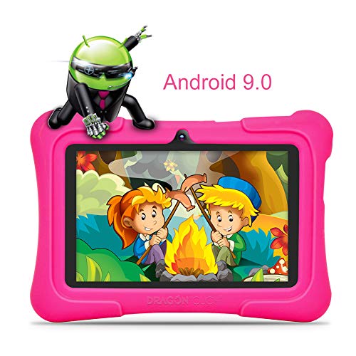 Dragon Touch Tablet para Niños con WiFi Bluetooth 7 Pulgadas 1024x600 Tablet Infantil de Android 9.0 Quad Core 2GB 16GB Doble Cámara Kid-Proof Funda Tablet Niños Educativo Y88X Pro Rosa