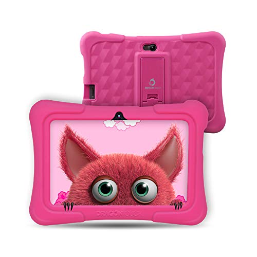 Dragon Touch Tablet para Niños con WiFi Bluetooth 7 Pulgadas 1024x600 Tablet Infantil de Android 9.0 Quad Core 2GB 16GB Doble Cámara Kid-Proof Funda Tablet Niños Educativo Y88X Pro Rosa