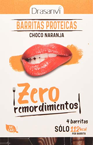 Drasanvi Caja Barrita Proteica Chocolate Naranja 4X35G Zero Remordimientos 140 g