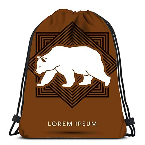 Drawstring Backpack Bags Sports Cinch Big Bear Side View Walking On Line Square String Backpack Bulk Storage Bags For School Gym Drawstring Backpack Bags Sports Cinch Big Bear Side View Walking On Line Square String Backpack Bulk Storage Bags For School Gym