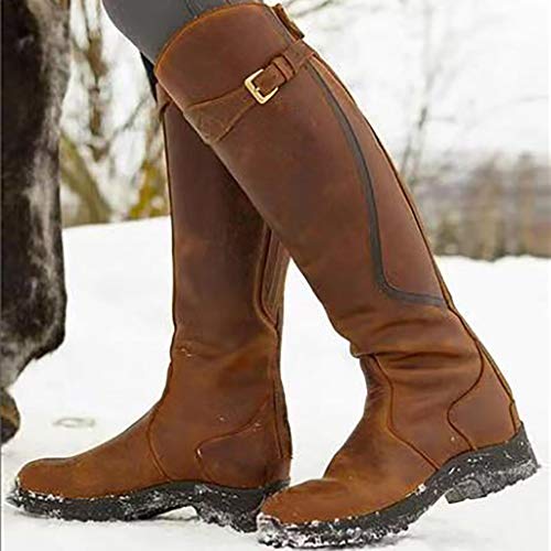 DreamedU Botas Largas Timberland Mujer Invierno Rebajas Comodas Casual Moto Outlet Impermeables Anchas 201028