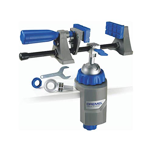 Dremel 2500 Multi-Vise Complemento para Multiherramientas 3 en 1 ,Tornillo de Banco Ajustable con Abrazadera y Portaherramientas, Profundidad de Trabajo 32mm