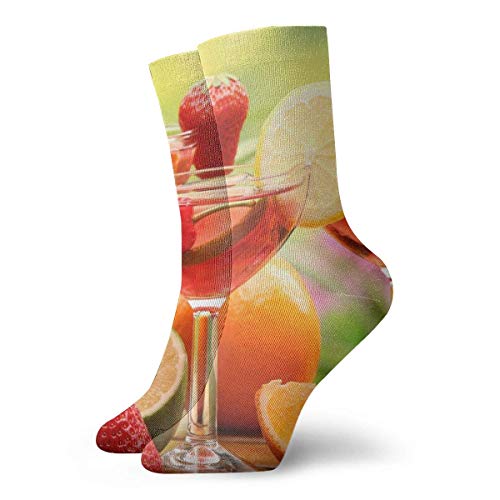 Drempad Luxury Calcetines de Deporte Unisex Tube Socks Crew Fruit Juice Over Calf Comfort Stockings For Sport Travel