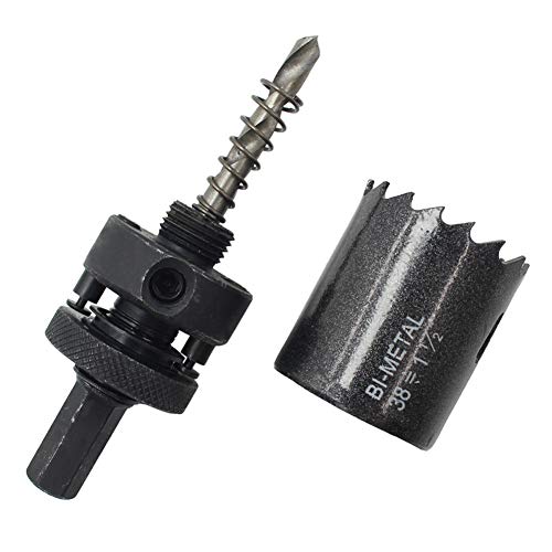 Dreneco Sierra de Orificio de Bi-Metal Negro Ø 48mm, Sierras Perforadoras, Herramienta de Corte de Abridor de Agujero Para Madera Aluminio Hoja de Hierro Tubo Plástico Dreneco Sierra de Orificio de Bi-Metal Negro Ø 48mm, Sierras Perforadoras, Herramienta de Corte de Abridor de Agujero Para Madera Aluminio Hoja de Hierro Tubo Plástico