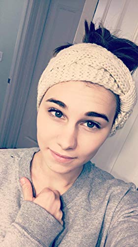 DRESHOW 4 Piezas Crochet Arco Turbante Knit Diadema Mujer Invierno Vendas Elasticas Anchas Tejida Lana Cintas Para El Pelo Banda de pelo más cálido DRESHOW 4 Piezas Crochet Arco Turbante Knit Diadema Mujer Invierno Vendas Elasticas Anchas Tejida Lana Cintas Para El Pelo Banda de pelo más cálido