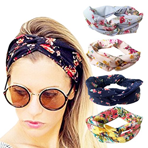 DRESHOW Mujeres 4 PCS Retorcido Diademas Headwraps Cintas para el pelo Arcos Accesorios