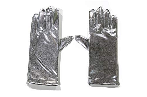 dressmeup - K0802G-SILVER Guantes Mujeres Hombres Carnaval Halloween Look metálico Brillante Plateado Robot Scifi dressmeup - K0802G-SILVER Guantes Mujeres Hombres Carnaval Halloween Look metálico Brillante Plateado Robot Scifi
