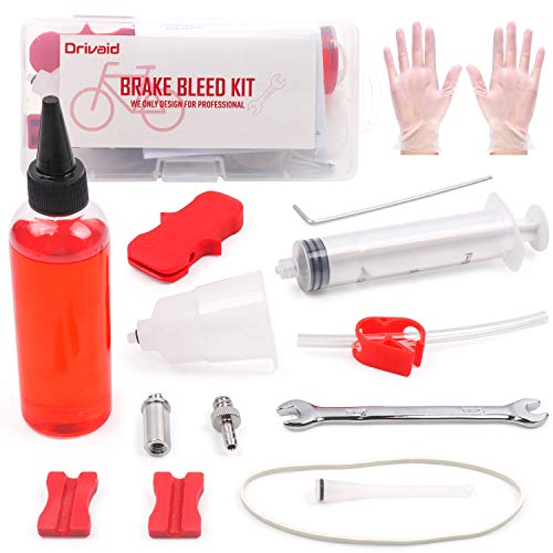 Drivaid Kit de Sangrado Frenos para Shimano, Kit de Purga para Frenos Hidráulico Disco Bicicleta con Aceite Mineral, Resuelve el Problema del Sistema de Escape de los Frenos de la Bicicleta Drivaid Kit de Sangrado Frenos para Shimano, Kit de Purga para Frenos Hidráulico Disco Bicicleta con Aceite Mineral, Resuelve el Problema del Sistema de Escape de los Frenos de la Bicicleta