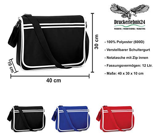 Druckerlebnis24 - Bolso de hombro con diseño abstracto de animales artísticos - Bolso bandolera adecuado para escuela, universidad, ordenador portátil