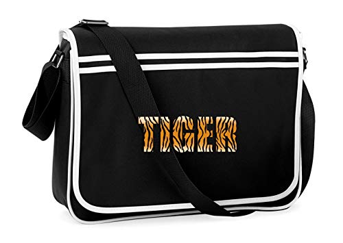 Druckerlebnis24 - Bolso de hombro con diseño abstracto de animales artísticos - Bolso bandolera adecuado para escuela, universidad, ordenador portátil