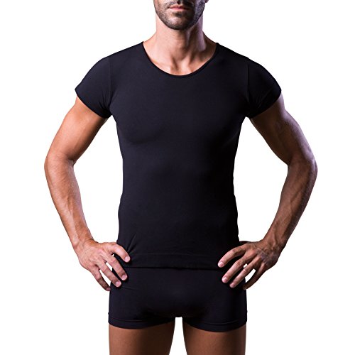 Dr.Walt - Camiseta Interior Hombre con Hilos técnicos Deportivos para Uso Diario, térmico, Ultraligero y bacteriostático, sin Costuras e Invisible Debajo de la Camisa o el Polo. Dr.Walt - Camiseta Interior Hombre con Hilos técnicos Deportivos para Uso Diario, térmico, Ultraligero y bacteriostático, sin Costuras e Invisible Debajo de la Camisa o el Polo.