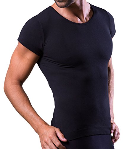Dr.Walt - Camiseta Interior Hombre con Hilos técnicos Deportivos para Uso Diario, térmico, Ultraligero y bacteriostático, sin Costuras e Invisible Debajo de la Camisa o el Polo. Dr.Walt - Camiseta Interior Hombre con Hilos técnicos Deportivos para Uso Diario, térmico, Ultraligero y bacteriostático, sin Costuras e Invisible Debajo de la Camisa o el Polo.