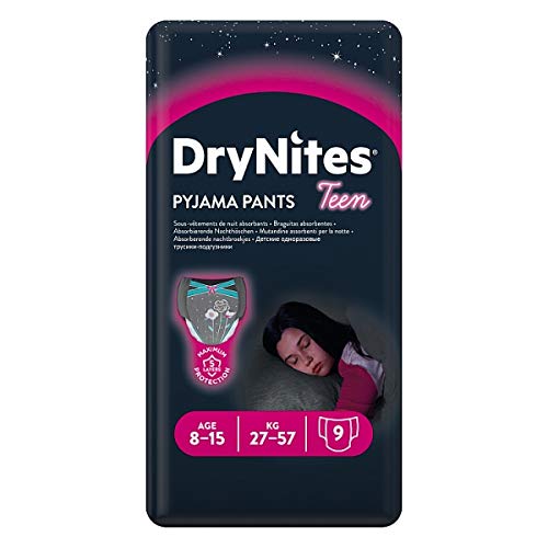 DryNites - Braguitas absorbentes - 8-15 años - 9 unidades