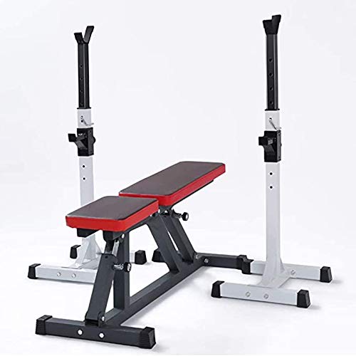 DSHBB Soporte Dividido para Media Sentadilla, Soporte para Barra Ajustable, Soporte para Banco De Levantamiento De Pesas En Cuclillas Multifunción, Carga Máxima 260 Kg, Soportes para Gimnasio En Casa