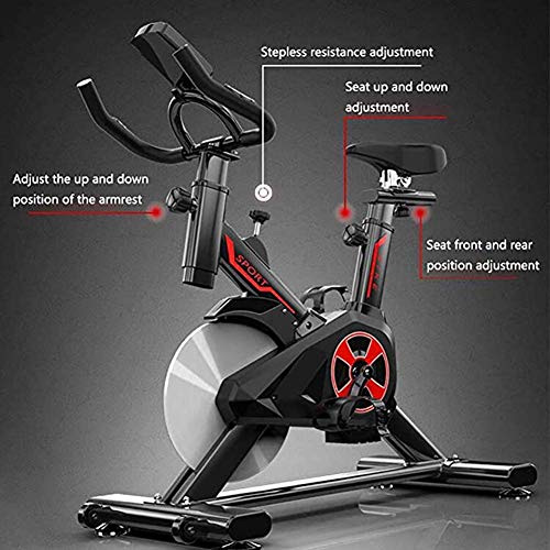 DSHUJC Ciclismo Interior Profesional con Soporte para Brazos, Volante Cromado de 8 kg, Speedbike Compatible con cinturón de Pulso, ergómetro de hasta 150 kg