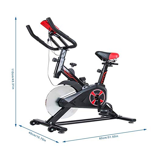 DSHUJC Ciclismo Interior Profesional con Soporte para Brazos, Volante Cromado de 8 kg, Speedbike Compatible con cinturón de Pulso, ergómetro de hasta 150 kg