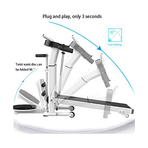 DSHUJC Cintas de Correr mecánicas Plegables Hogar Pequeño Multifuncional Pérdida de Peso Adelgazamiento Correr Trotar Máquina para Caminar Pantalla LED de Altura ajust