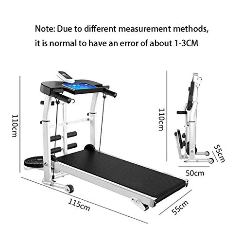 DSHUJC Cintas de Correr mecánicas Plegables Hogar Pequeño Multifuncional Pérdida de Peso Adelgazamiento Correr Trotar Máquina para Caminar Pantalla LED de Altura ajust