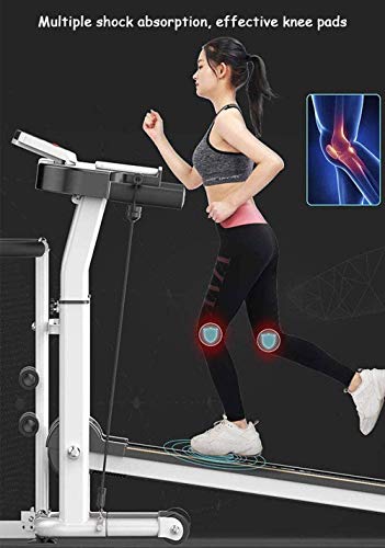 DSHUJC Cintas de Correr mecánicas Plegables Hogar Pequeño Multifuncional Pérdida de Peso Adelgazamiento Correr Trotar Máquina para Caminar Pantalla LED de Altura ajust