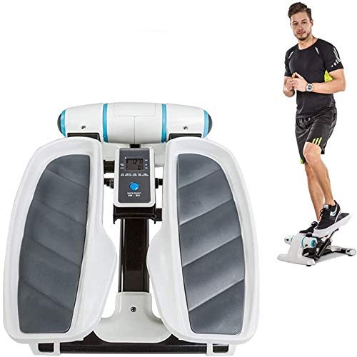 DSHUJC Cintas de Correr para Ejercicios aeróbicos, Pantalla LCD de detección de Movimiento de Steppers para Ejercicios, Dos Cordones elásticos, piernas, glúteos, Brazo