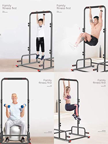 DSHUJC Estación de dominadas, Barras de inmersión Power Rack Estación de inmersión de Entrenamiento de Varios gimnasios Estación de tracción Independiente, 5 Niveles d DSHUJC Estación de dominadas, Barras de inmersión Power Rack Estación de inmersión de Entrenamiento de Varios gimnasios Estación de tracción Independiente, 5 Niveles d