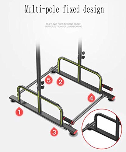DSHUJC Estación de dominadas, Barras de inmersión Power Rack Estación de inmersión de Entrenamiento de Varios gimnasios Estación de tracción Independiente, 5 Niveles d DSHUJC Estación de dominadas, Barras de inmersión Power Rack Estación de inmersión de Entrenamiento de Varios gimnasios Estación de tracción Independiente, 5 Niveles d