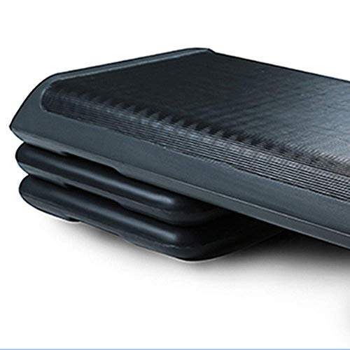 DSHUJC Gym Aerobics Step Stepper, Yoga Step Board Workout 3 Niveles de Altura Ajustables para la pérdida de Peso del Pedal Aerobics Que Adelgaza en casa (Color: Negro, tamaño: 110 cm)