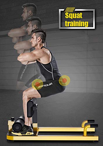 DSHUJC Máquina de Entrenamiento de Sentadillas, 5 en 1 con Altura Ajustable y Espuma Protectora, máquina de Sentadillas para Equipos de Ejercicio en el hogar, Silla ro DSHUJC Máquina de Entrenamiento de Sentadillas, 5 en 1 con Altura Ajustable y Espuma Protectora, máquina de Sentadillas para Equipos de Ejercicio en el hogar, Silla ro